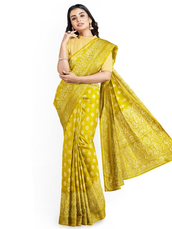 jacquard woven saree with blouse - 17565571 -  Zoom Image - 0