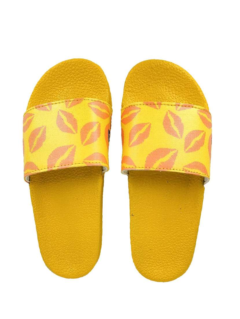 yellow slip on  flip flop