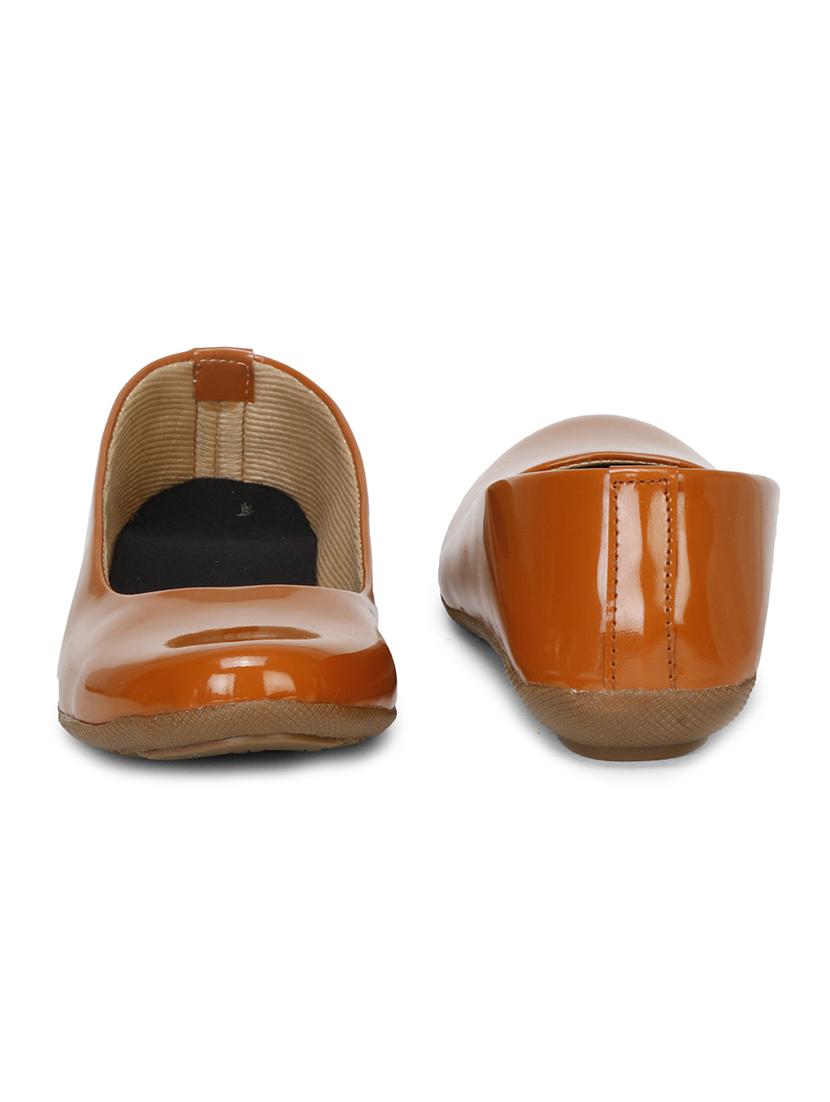tan pvc slip on ballerina - 17566442 - Standard Image - 3