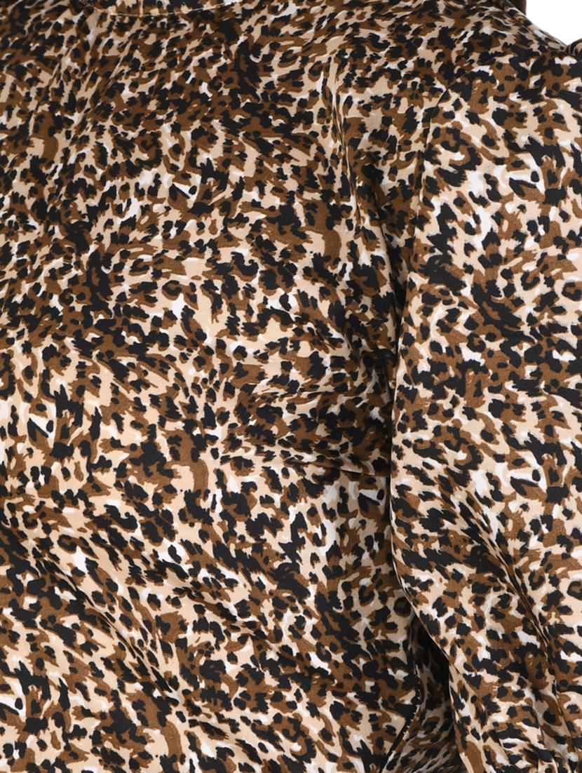 mock neck animal print top - 17566568 - Standard Image - 3