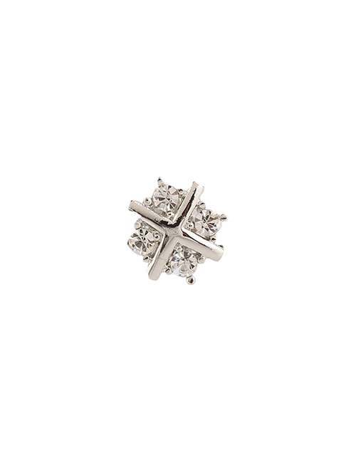 white metal alloy cufflink - 17566970 -  Standard Image - 0