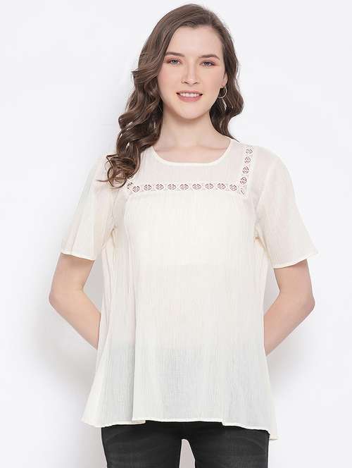 women's straight round neck top - 17567047 -  Standard Image - 0