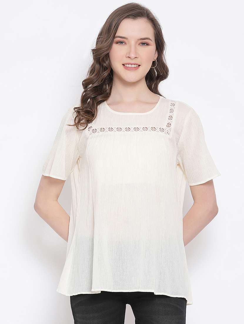 women's straight round neck top - 17567047 -  Zoom Image - 0