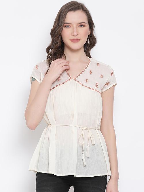 women's peplum v neck top - 17567053 -  Standard Image - 0