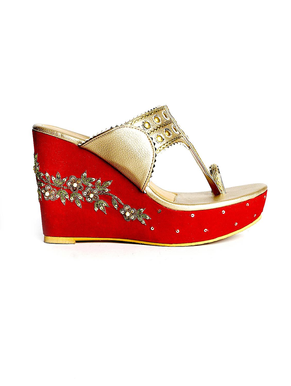 rose gold brid kolapuri - 17567108 -  Zoom Image - 0