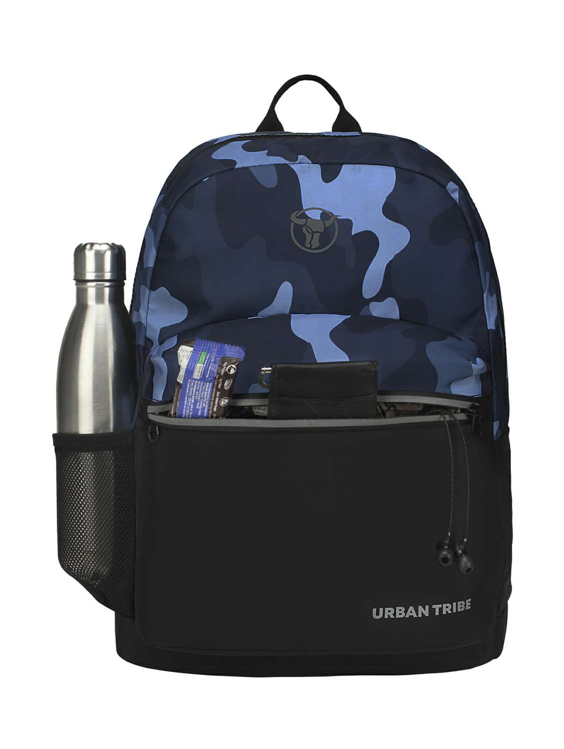 blue polyester backpack - 17567135 - Standard Image - 3