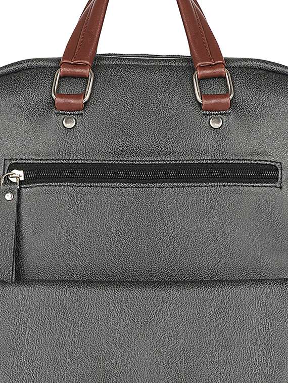 Black Leatherette (pu) Regular Backpack - 17567246 -  Standard Image - 3