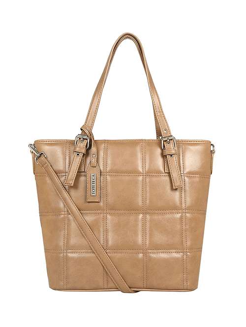 nude leatherette (pu) handbag - 17567278 -  Standard Image - 0