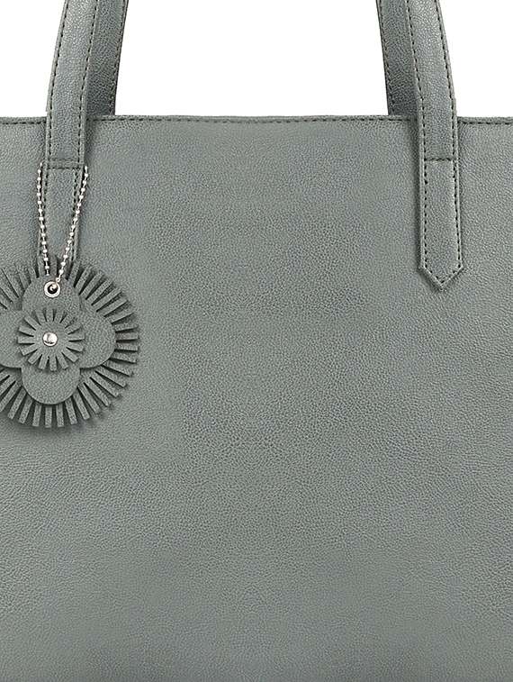 green leatherette (pu) handbag - 17567285 -  Standard Image - 3