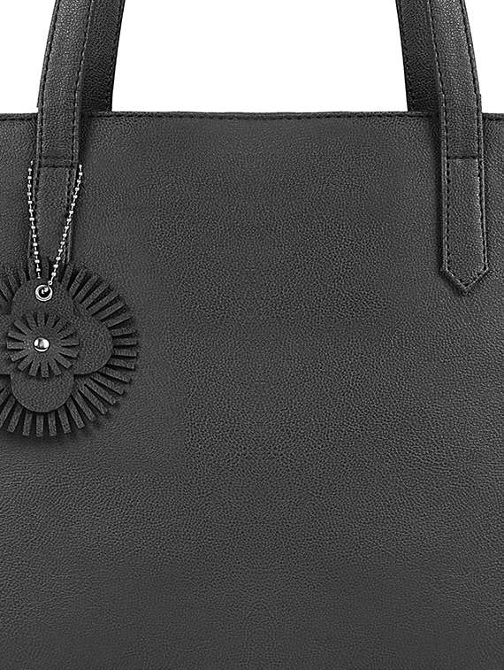 black leatherette (pu) handbag - 17567286 -  Standard Image - 3