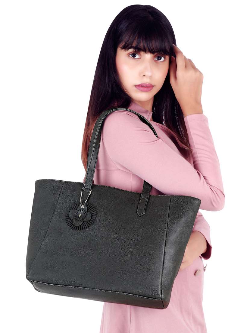 black leatherette (pu) handbag - 17567286 -  Standard Image - 5