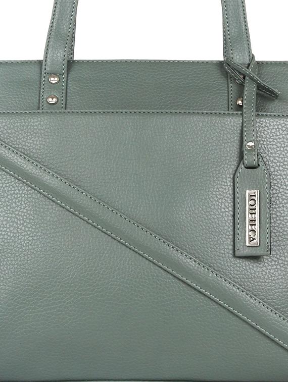 green leatherette (pu) handbag - 17567291 - Standard Image - 3