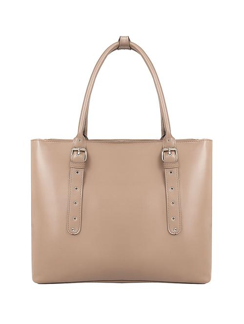 beige leatherette (pu) handbag - 17567296 -  Standard Image - 0