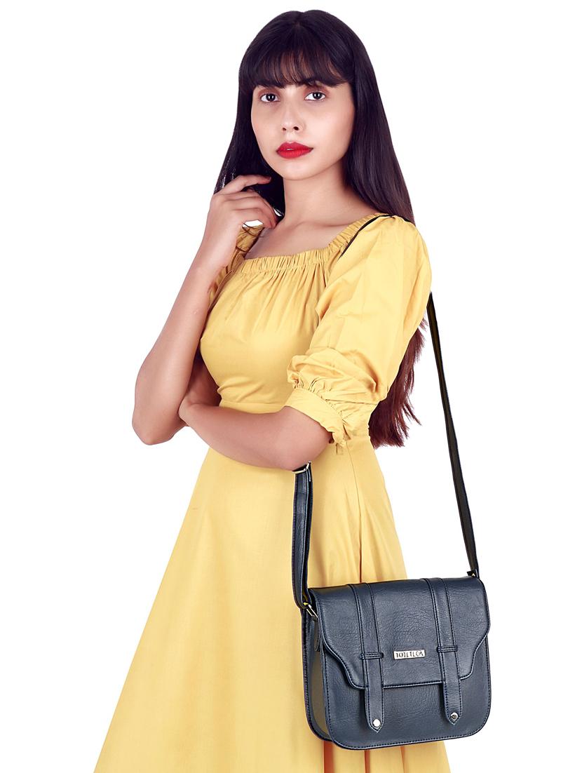 blue leatherette (pu) sling bag - 17567316 - Standard Image - 5