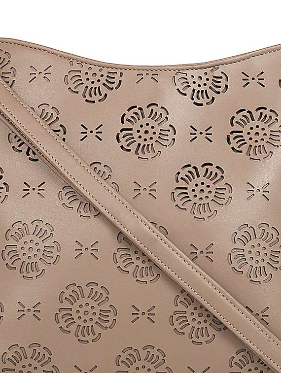 beige leatherette (pu) sling bag - 17567329 - Standard Image - 3
