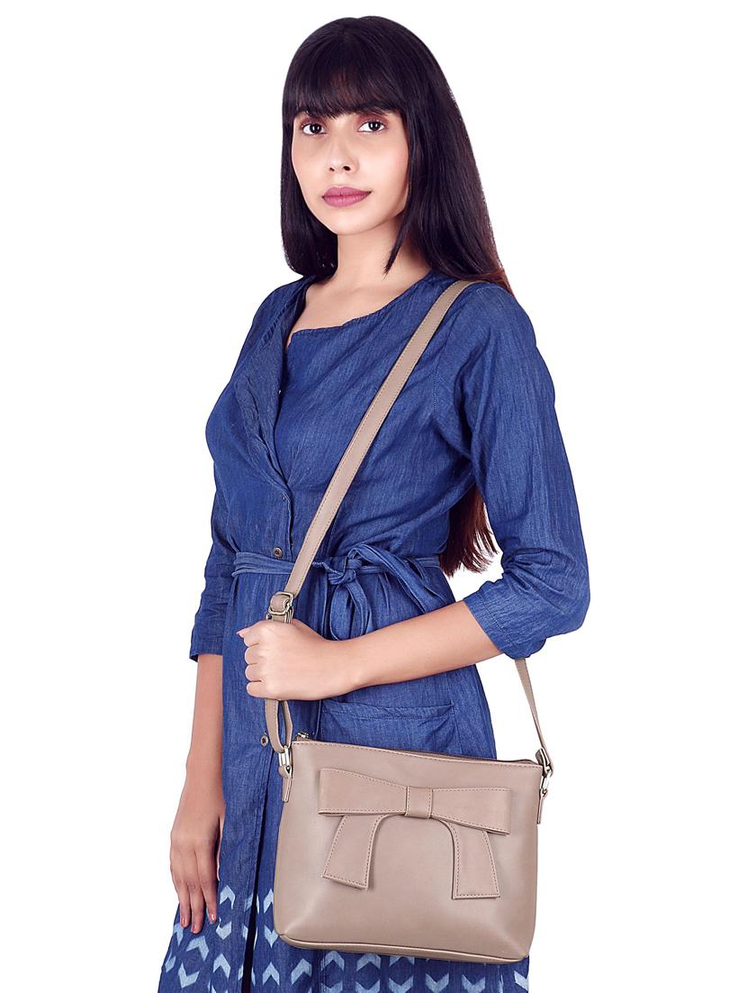 pink leatherette (pu) sling bag - 17567356 - Standard Image - 5