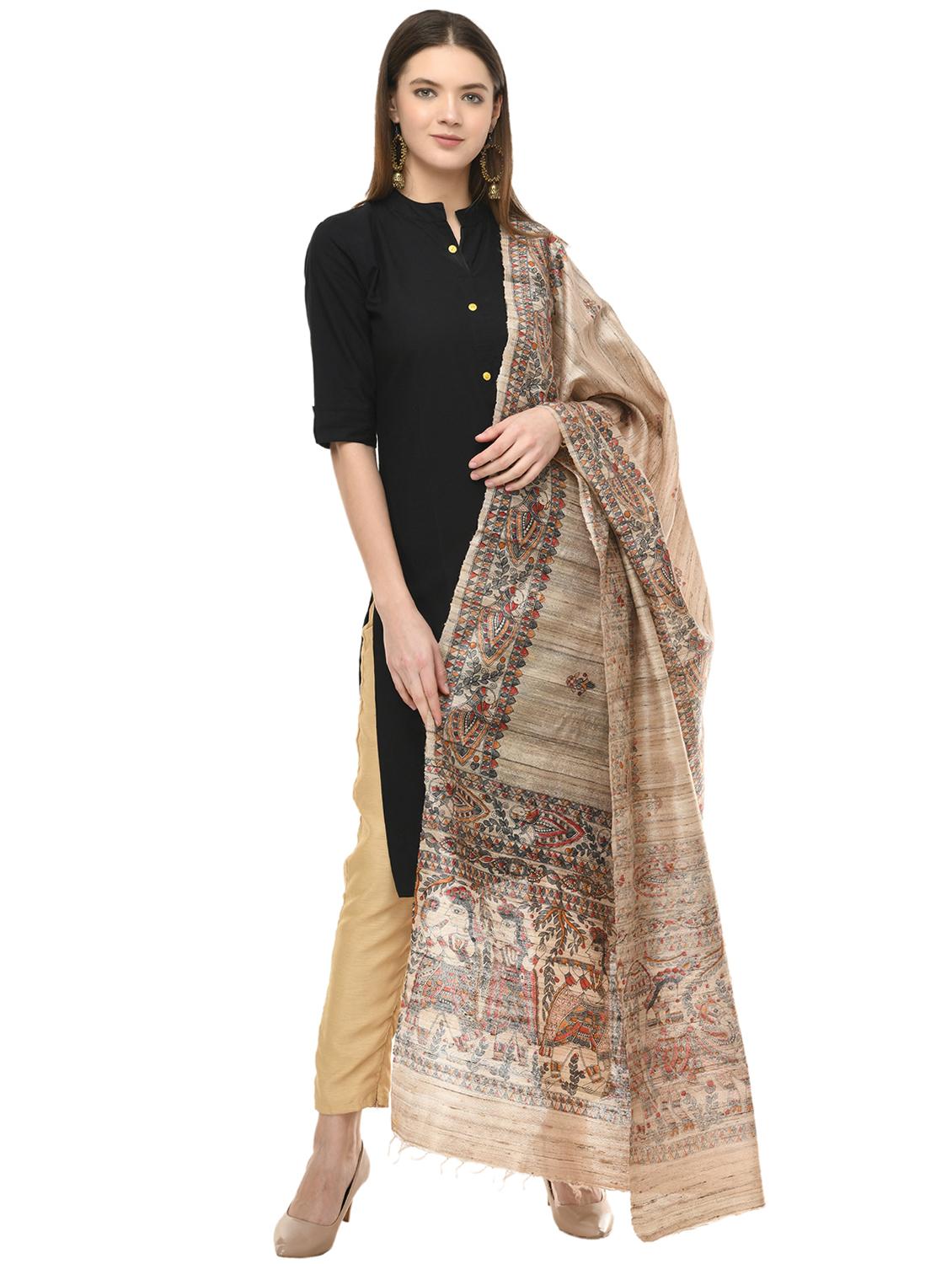madhubani printed dupatta - 17567860 - Zoom Image - 0