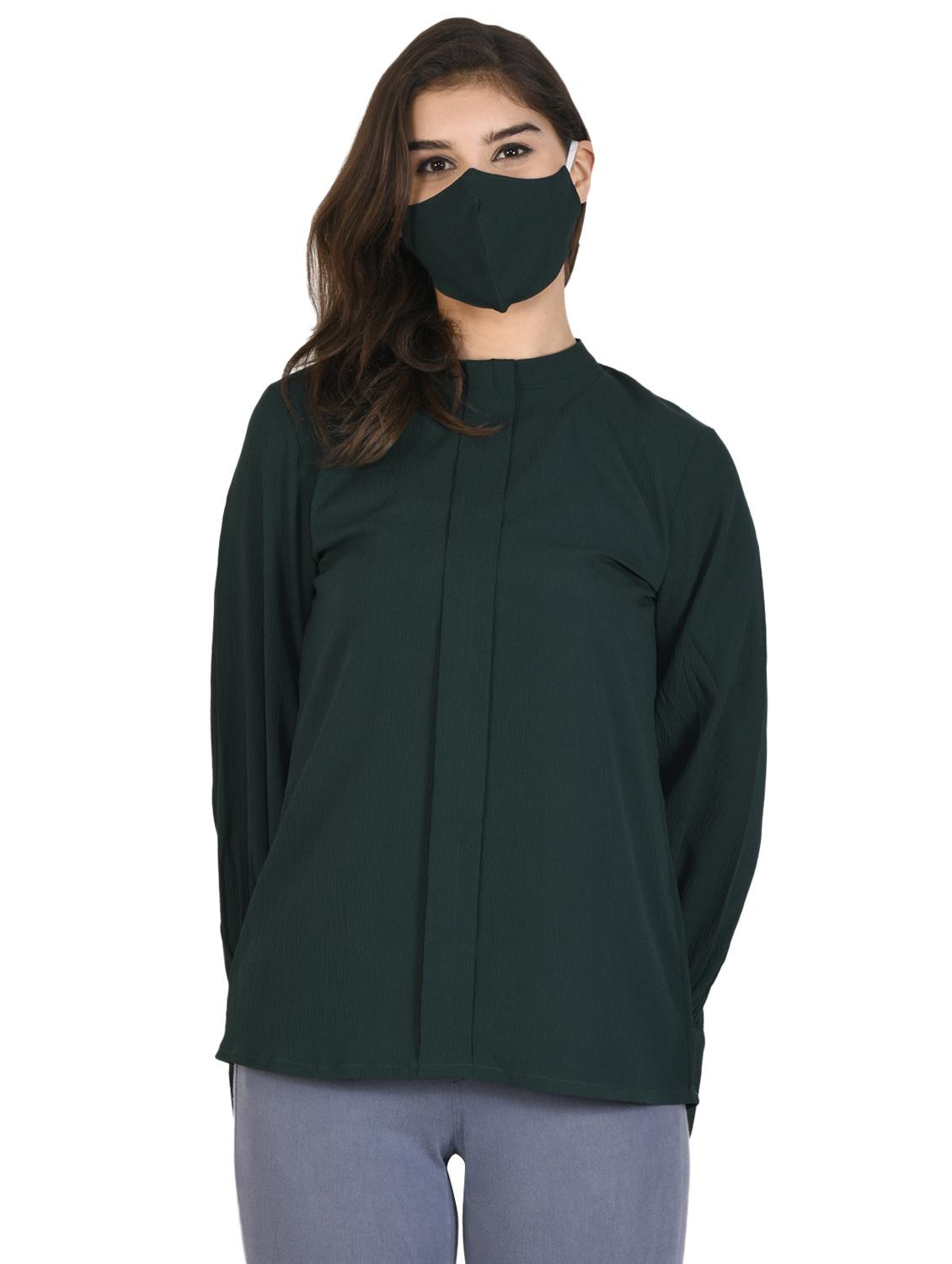 crew neck solid top - 17568112 - Standard Image - 3