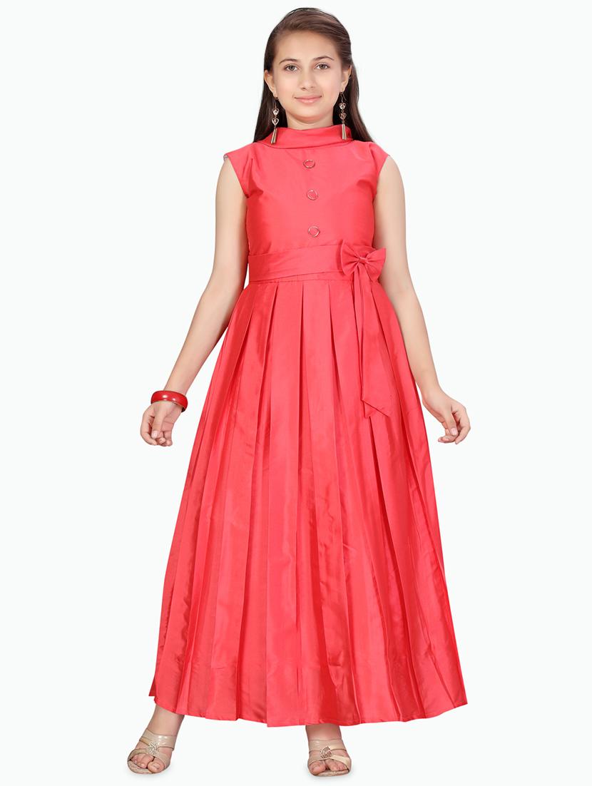 red silk blend party gown - 17568436 -  Zoom Image - 0