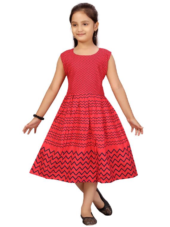 red cotton party gown - 17568451 - Zoom Image - 0