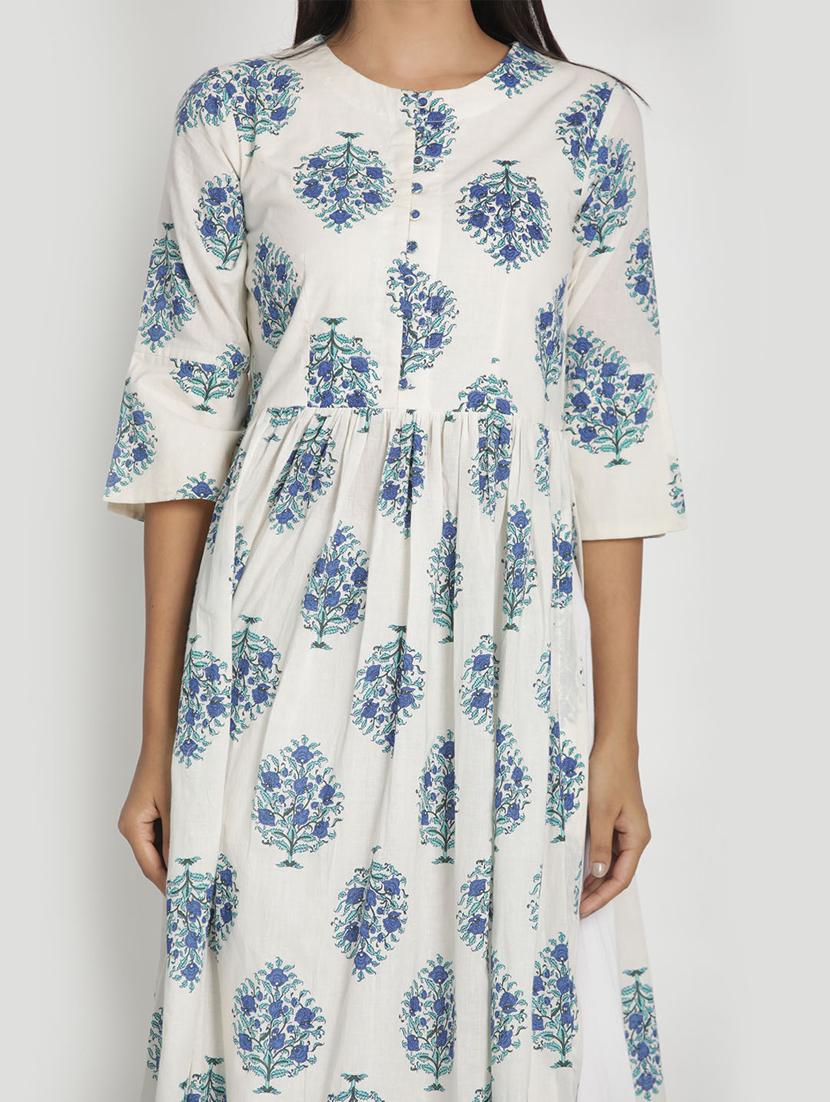 floral high slit kurta - 17569185 - Standard Image - 3