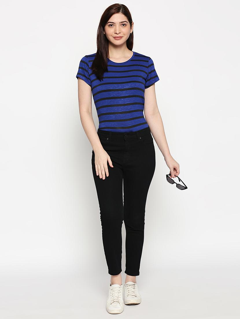 round neck striped tee - 17569540 - Standard Image - 3