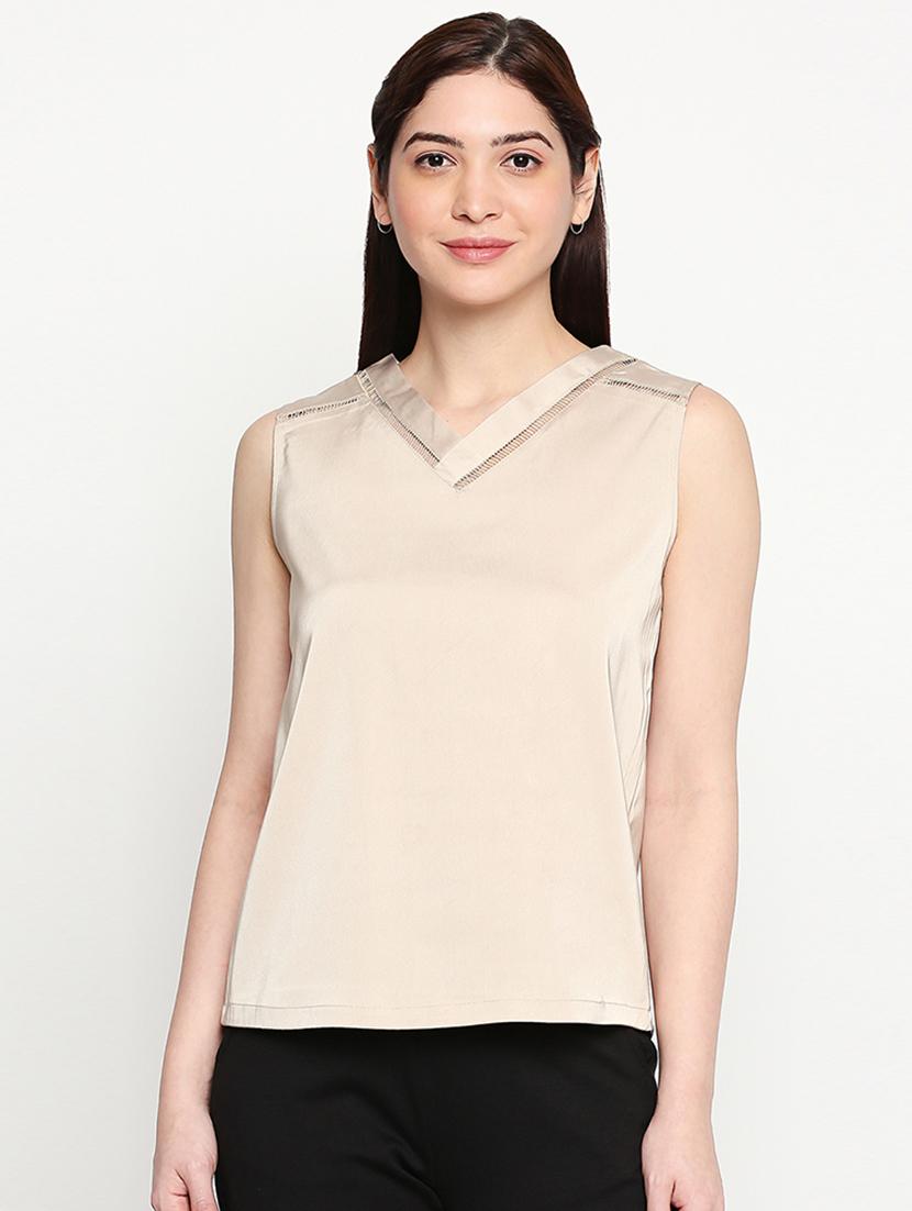 overlap neck solid top - 17570770 - Zoom Image - 0