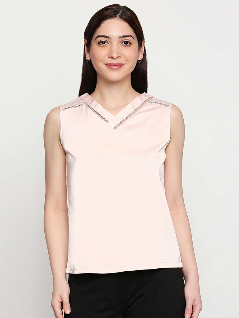 overlap neck solid top - 17570771 - Zoom Image - 0