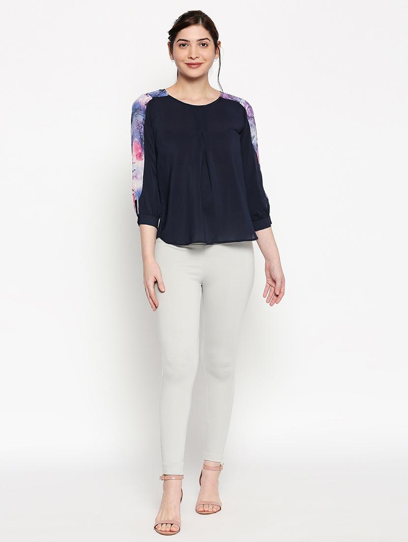 floral print cut & sew top - 17570777 - Standard Image - 3