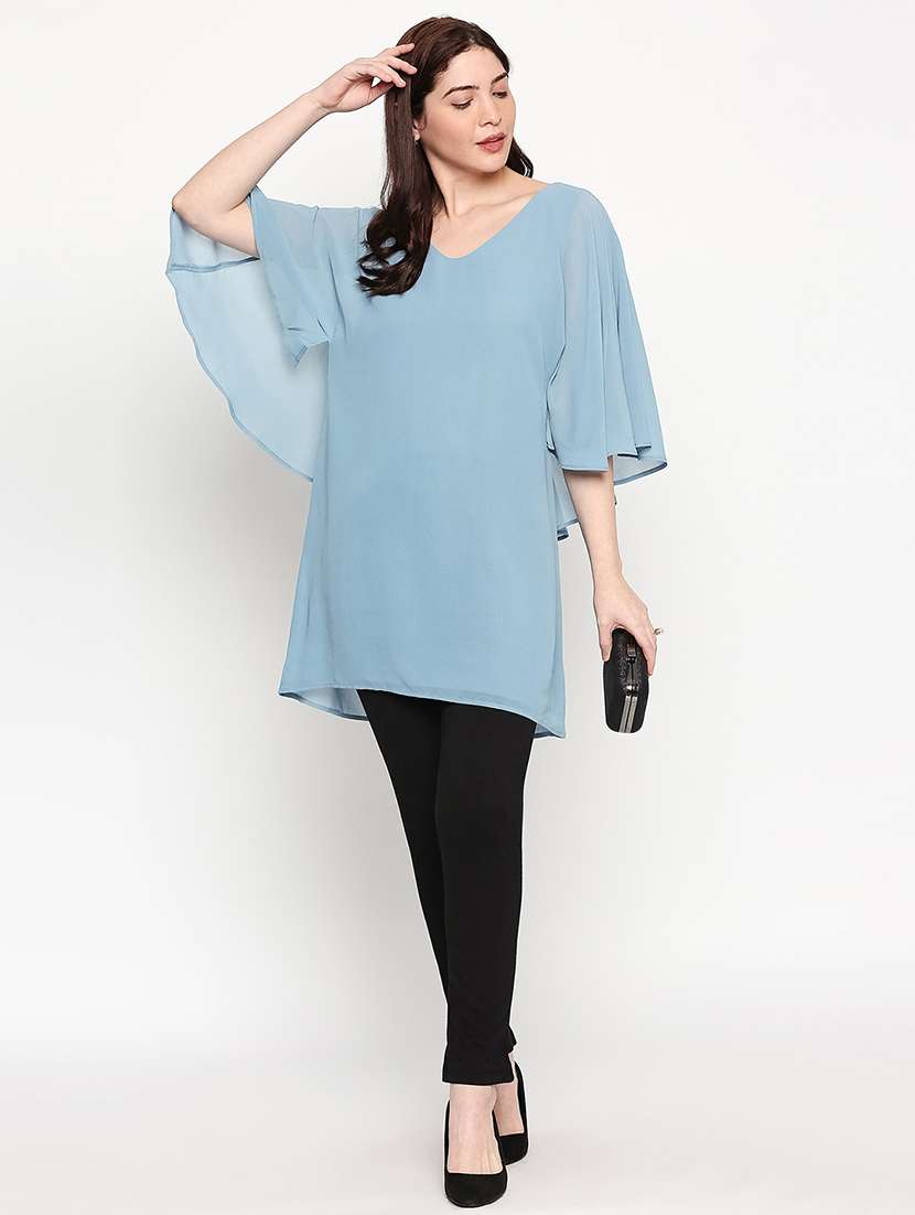 cape sleeves solid tunic  - 17571092 -  Standard Image - 3