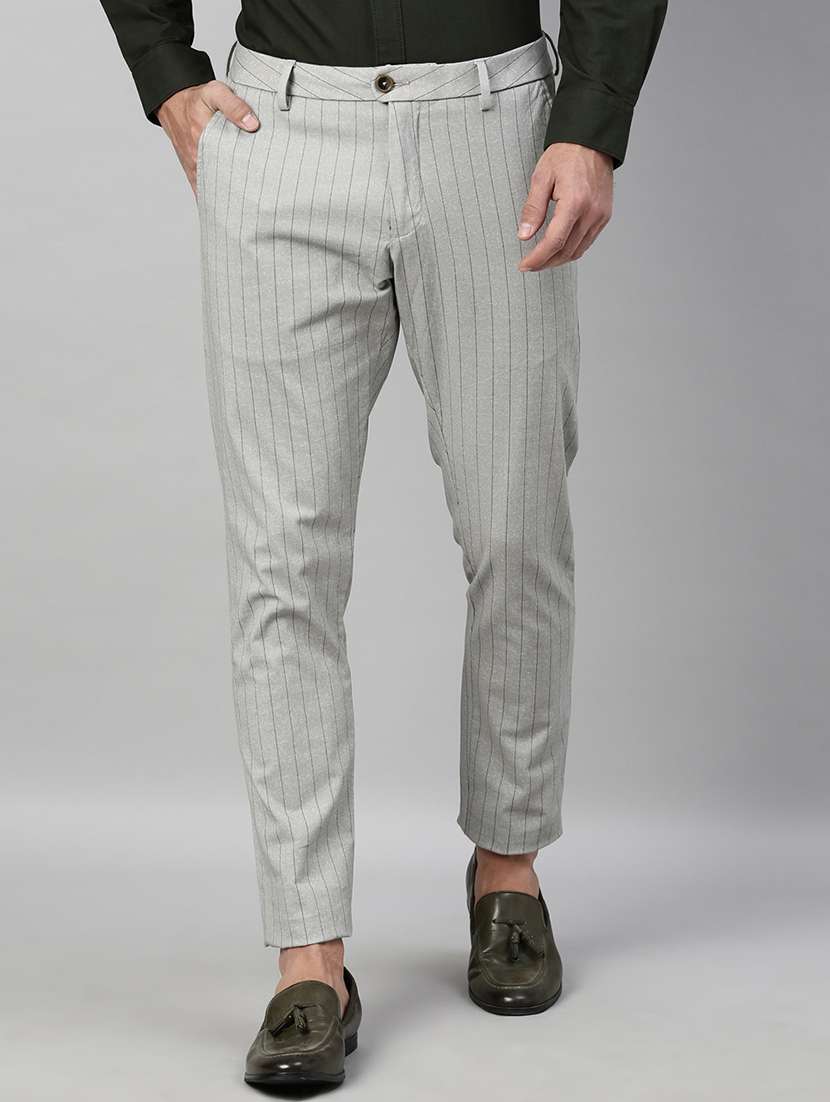 grey striped chinos 