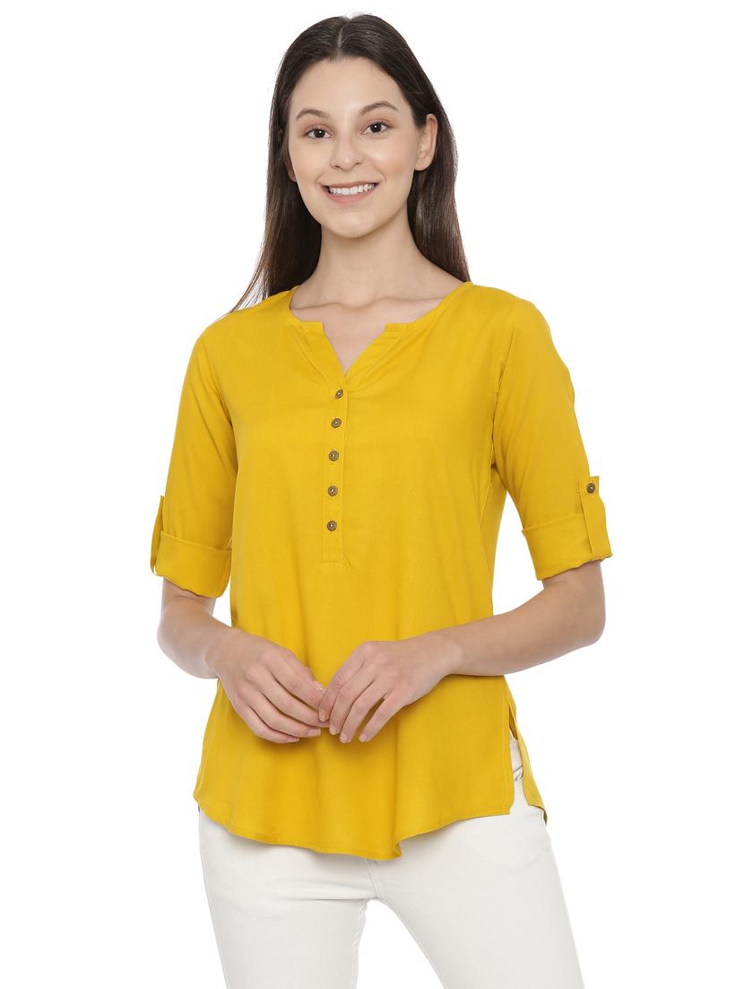 women's straight notch neck top - 17571433 -  Zoom Image - 0