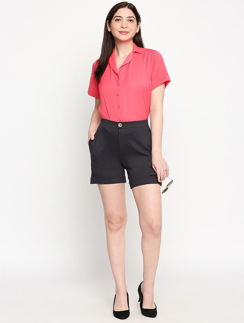 high rise regular shorts - 17572293 - Standard Image - 3