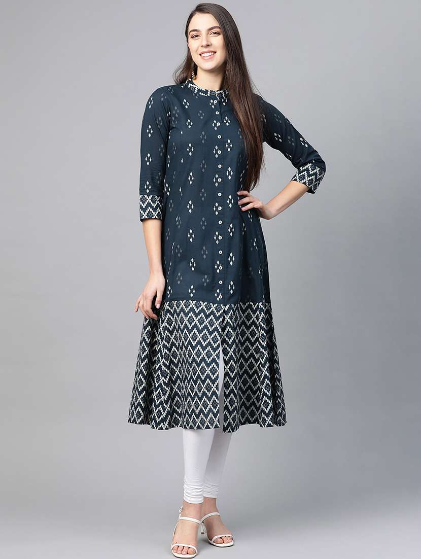 printed a-line kurta