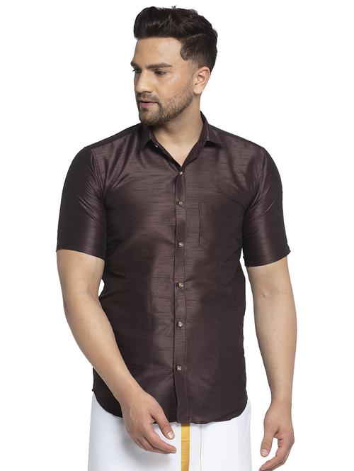 mens solid casual shirt - 17574055 - Standard Image - 0