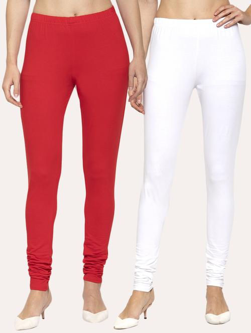 set of 2 cotton solid legging - 17574376 - Standard Image - 0