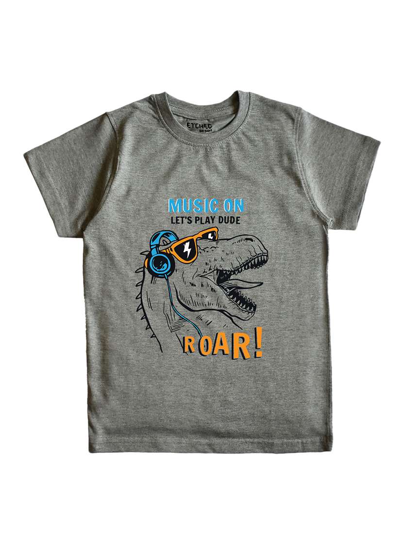 grey printed t-shirt 