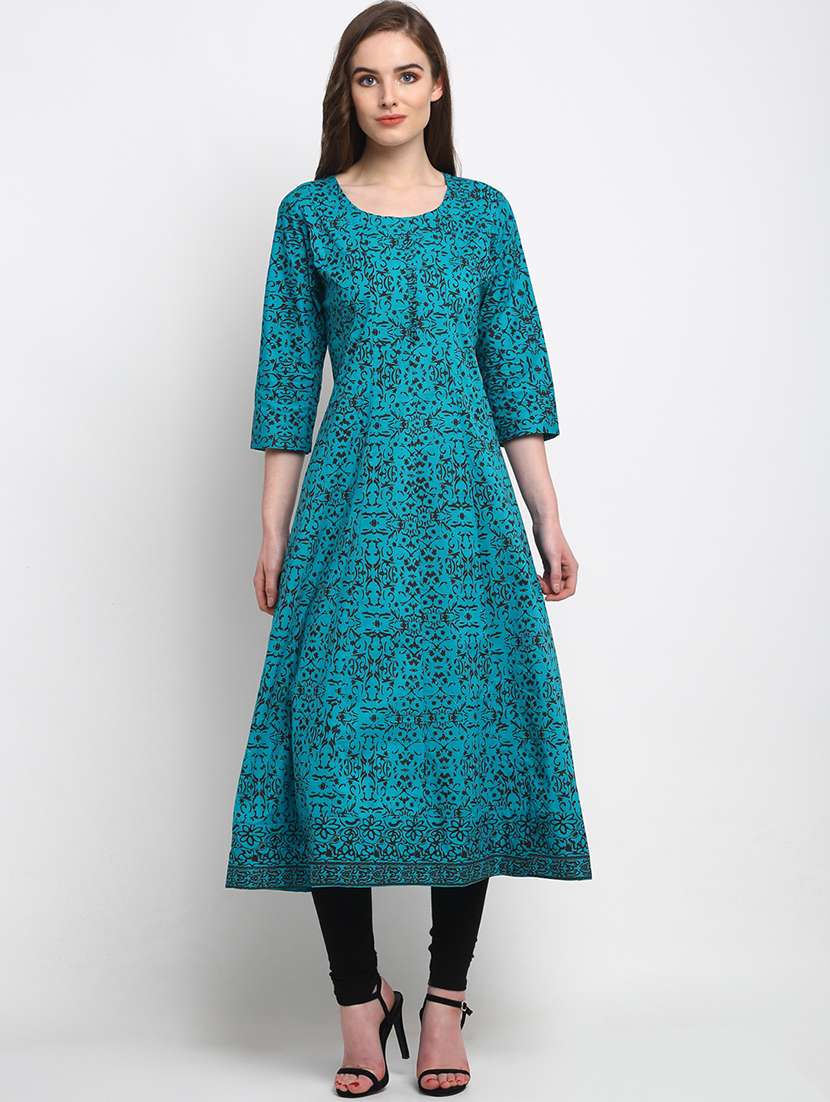 floral print flared kurta