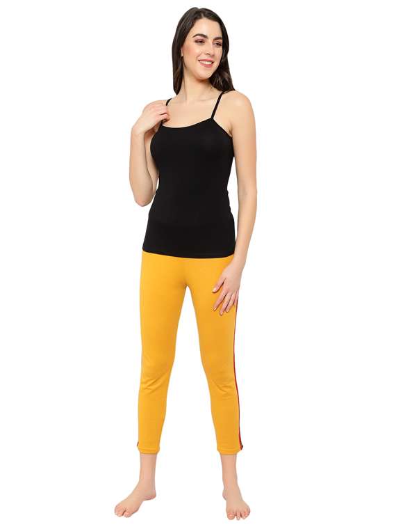 black solid cotton camisole - 17579349 - Standard Image - 3