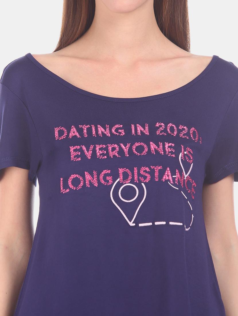boat neck graphic tee - 17581216 - Standard Image - 5