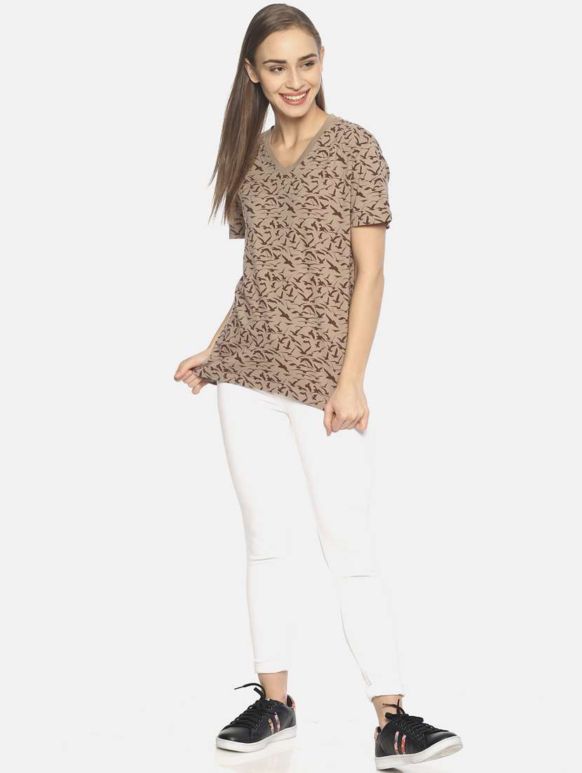 women's all over print v neck t-shirt - 17581296 -  Standard Image - 3