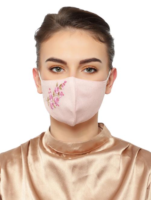 pink cotton decorative women mask - 17582246 - Standard Image - 0