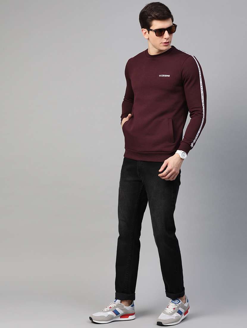 maroon taped sweatshirt - 17584149 -  Standard Image - 3