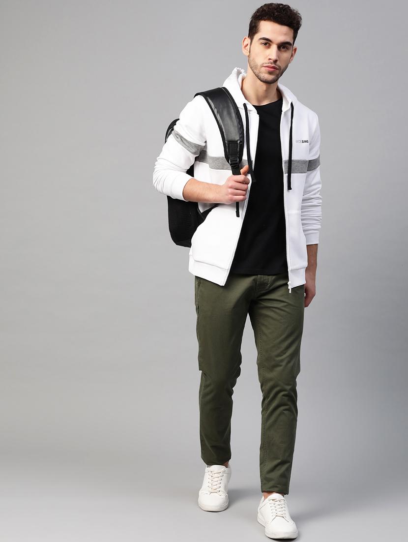 white color block cut & sew sweatshirt - 17584166 - Standard Image - 3