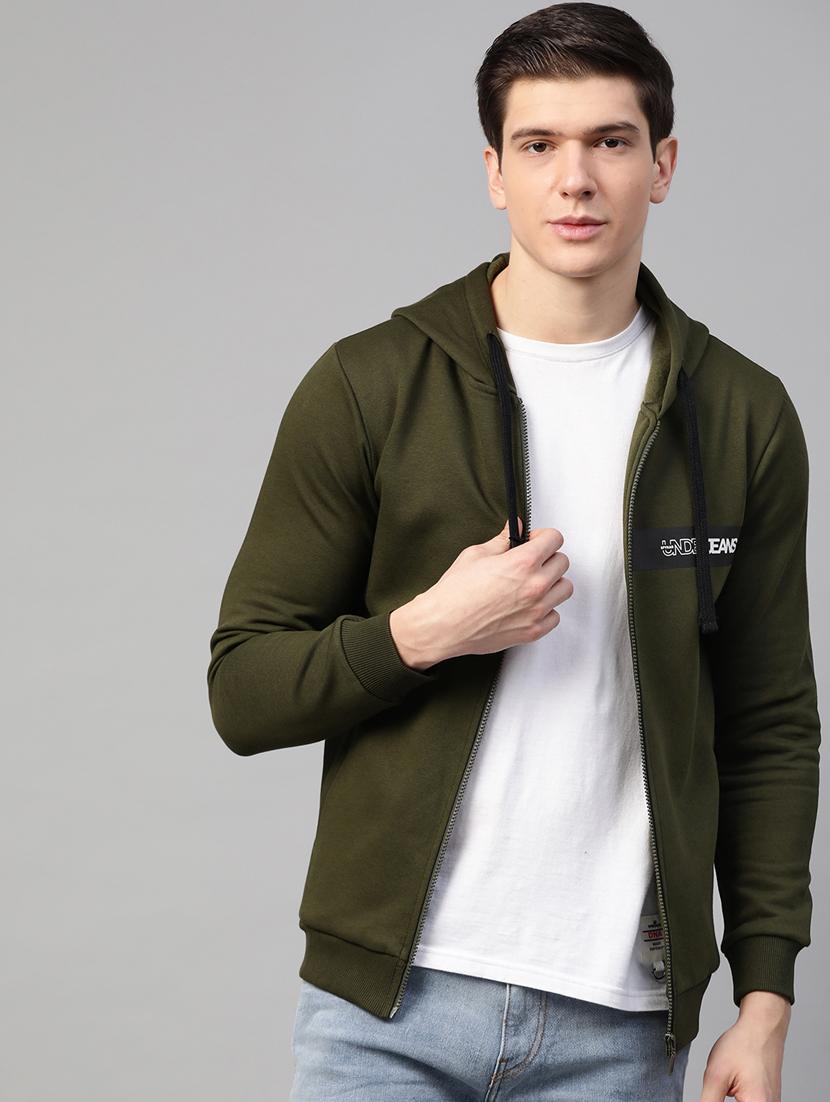olive green printed sweatshirt - 17584175 - Zoom Image - 0