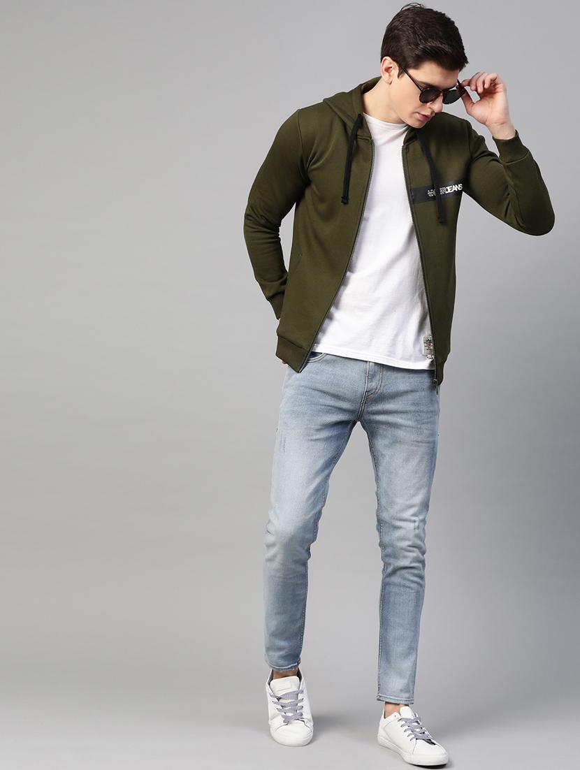 olive green printed sweatshirt - 17584175 - Standard Image - 3