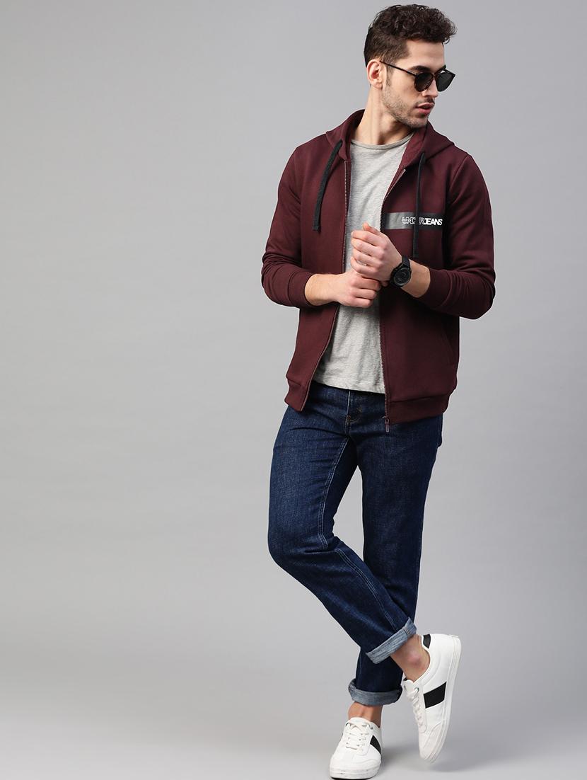 maroon printed sweatshirt - 17584176 - Standard Image - 3