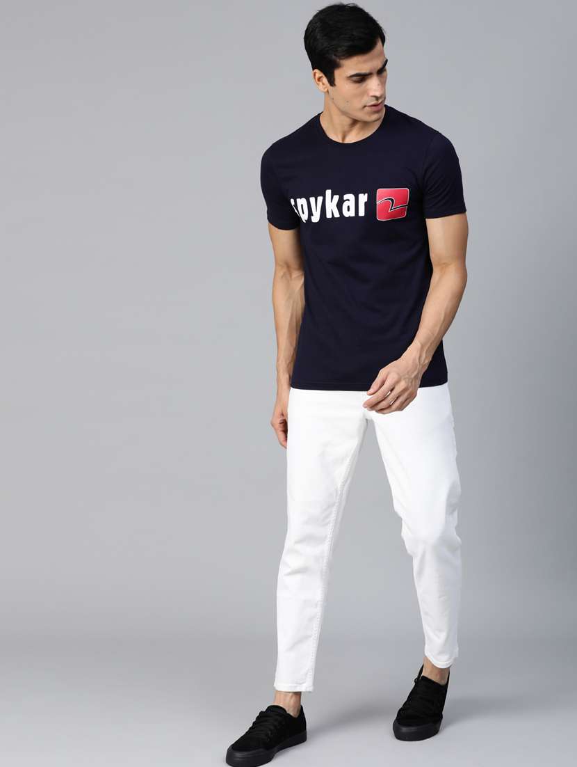 navy blue printed t-shirt - 17584189 -  Standard Image - 3