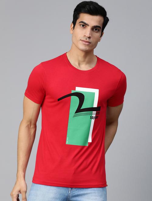 red printed t-shirt - 17584193 - Standard Image - 0