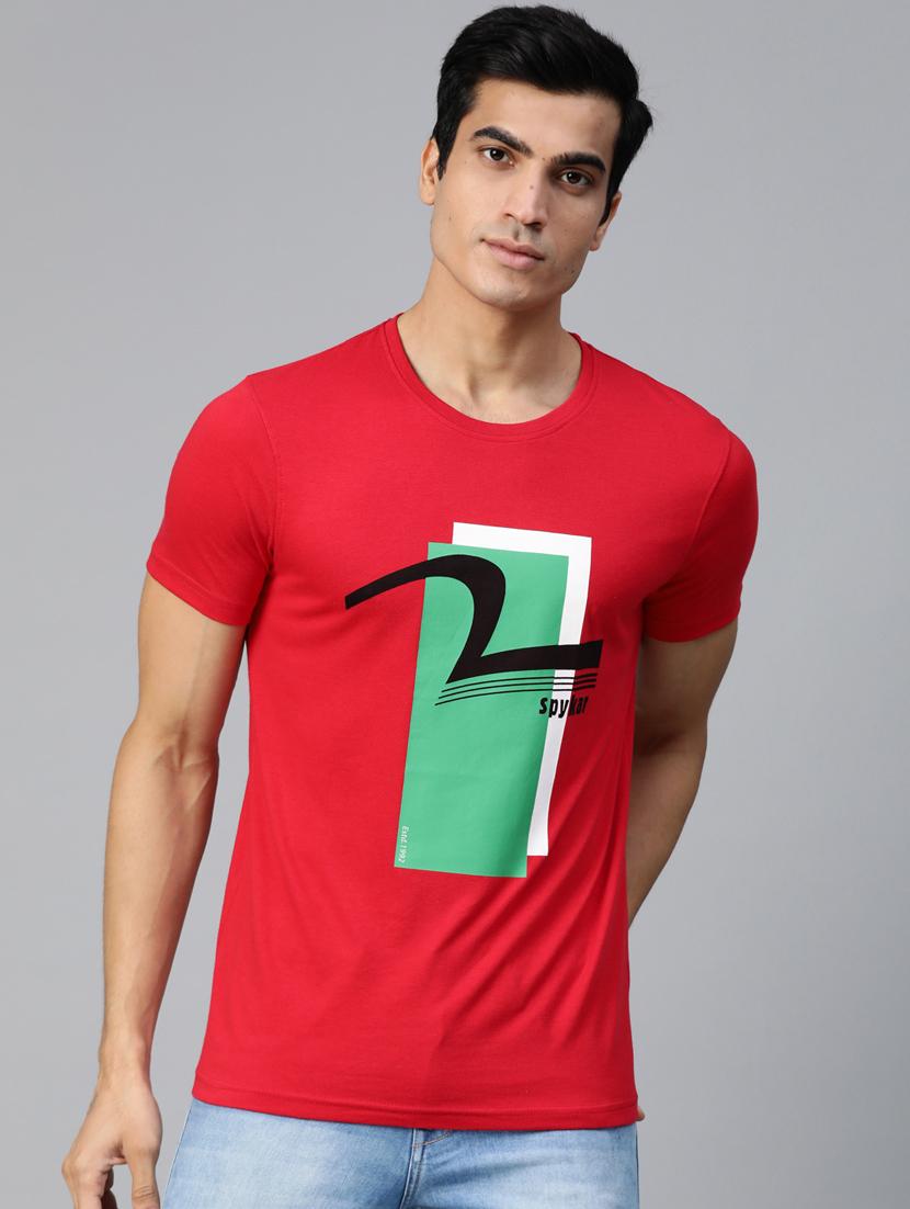 red printed t-shirt - 17584193 - Zoom Image - 0